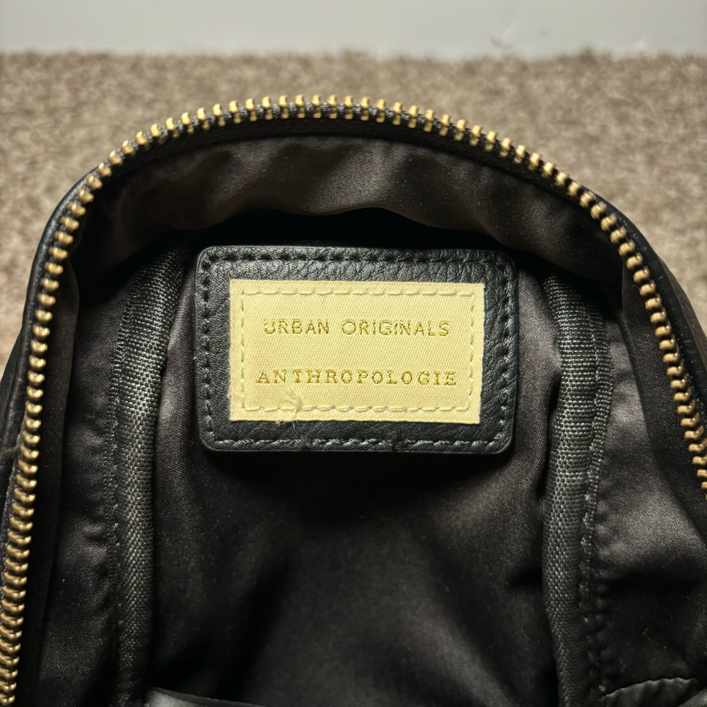 Urban Originals Anthropologie Liberty Crossbody Fanny Pack Leather Bag Black - Picture 4 of 6
